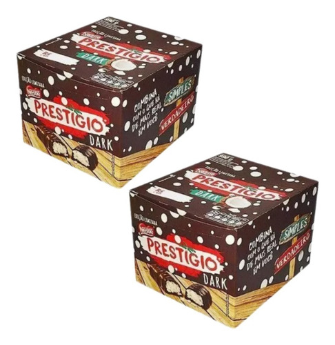 Kit 2 Caixas Chocolate Prestígio Dark 33g Cada C/30 - Nestlé
