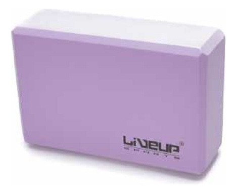 Bloco De Yoga - 22,8x15,2x7,6cm - Cor Roxo - Liveup Sports