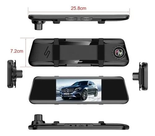 Frontal Espejo Retrovisor Cámara De Auto + Cámara Retroceso
