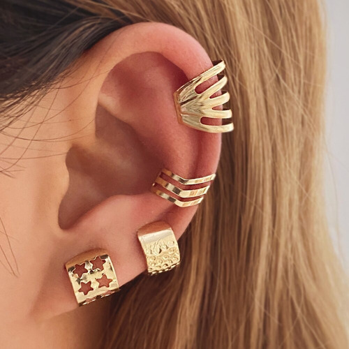 Aretes Pendientes Orejeras Color Oro Serpiente Para Mujer