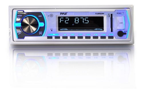 Imagen 2 de 5 de Pyle Estereo Plmrb29w Marino Bt Usb Tarjeta Sd