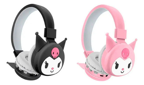 Auricular Vincha Kuromi Diseños Kawai Bluetooth Plegable Rosa