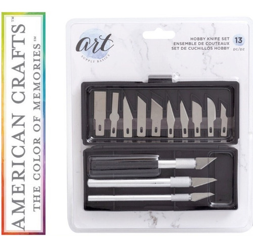 American Crafts Hobby Knife Set Cuchillas 13 Piezas 354853