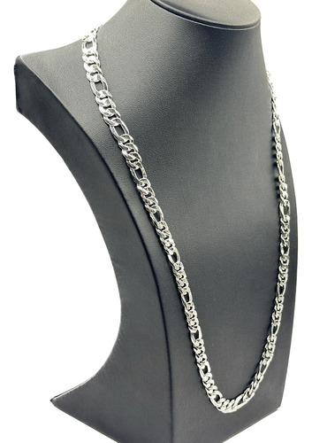 Corrente Grumet 3x1 Masculina Prata 925 Maciça Gvta 8mm 70cm