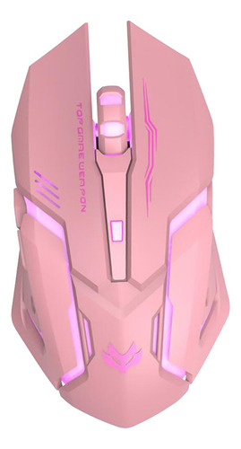 2,4 Ghz Ratón Inalámbrico Para Juegos Receptor Usb Rosado