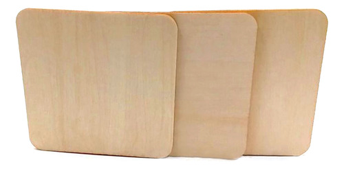 100 Piezas De Madera Con Esquinas Redondeadas De 20 Mm Para