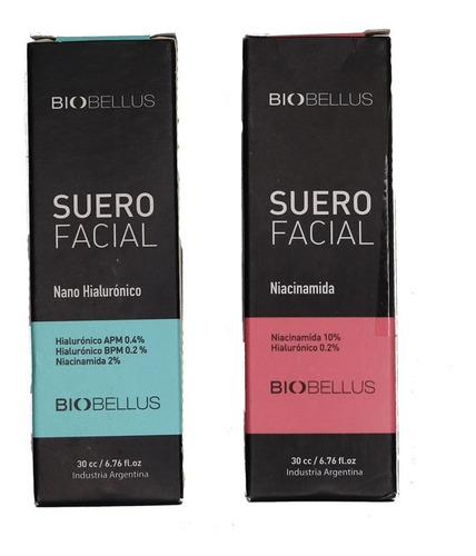 Sueros Biobellus Serum Niacinamida + Serum Nano Hialuronico 