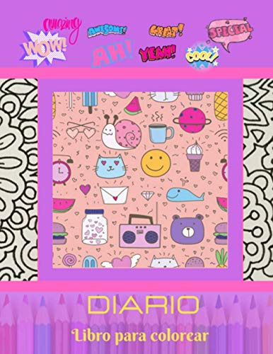 Diario - Libro Para Colorear: Journal - Notebook - Para Adol