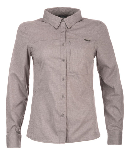 Camisa Mujer Rosselot Q-dry Long Sleeve  Shirt Melange Gris 