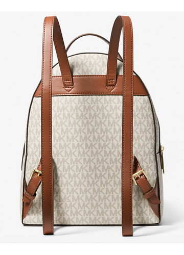 Mochila Michael Kors Dama Monogram Color Vainilla Diseño De La Tela Liso