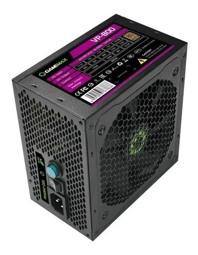 Fuente Pc Gamer Gamemax Vp-800 800w Real 80 Plus Bronze Atx Color Negro