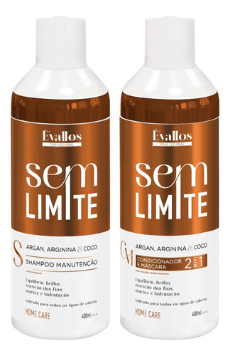 Shampoo Condicionador E Máscara 2 Em 1 Kit Home Care 400ml