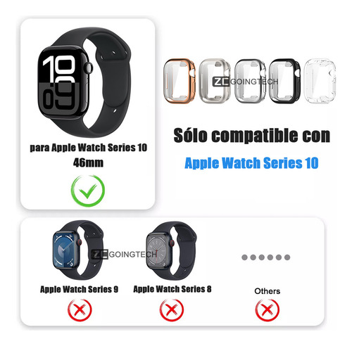 New 5pzs Protector Funda Tpu For Apple Watch Series 10 Con