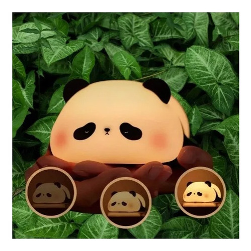 Luminária De Silicone Nocturna Sensor De Toque De Usb Panda