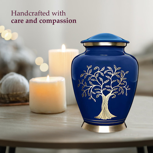 Urna De Cremação Trupoint Memorials Blue Tree Of Life