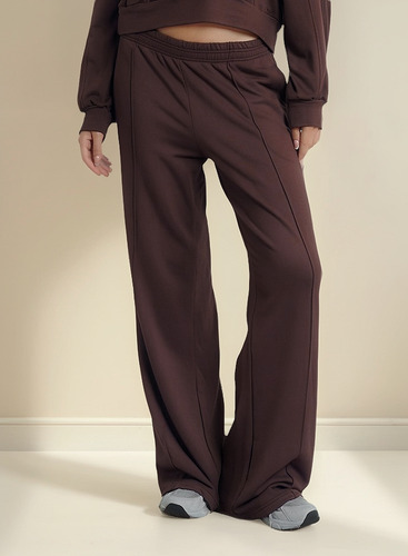 Pantalón Palazzo Mujer Maitry Jeans Wide Leg Terry Jogger