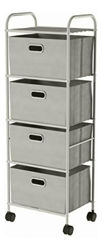 Lavish Home Carrito Con Ruedas Para Cajones, 4 Drawer, 1, 1