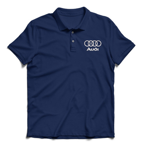 Remera Polo Chomba Moda Masculina Bordada Logo Audi