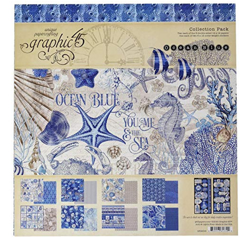  4502014 Ocean Blue Paper 12 Antigua Assorted