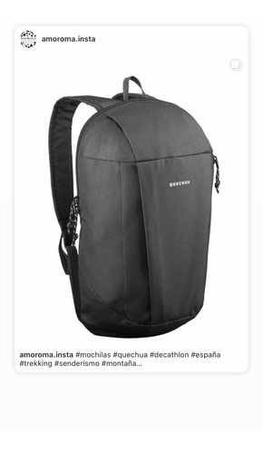 Mochila Quechua Decathlon Nh 100 10 L Importada España Negra