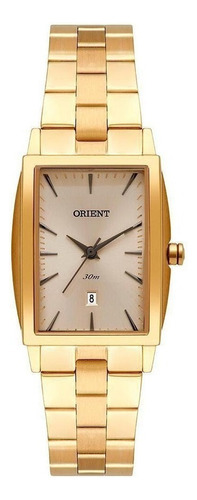 Relógio Orient Feminino Dourado Quadrado Lgss1015 C1kx