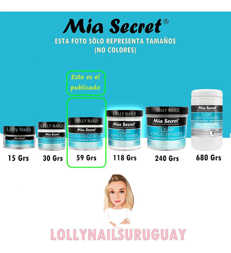 Polímero/polvo Acrílico Cover Pink Mia Secret 59 Grs