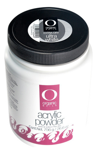 Polvo Acrílico Ultra White Extra Dry 756g Organic Nails