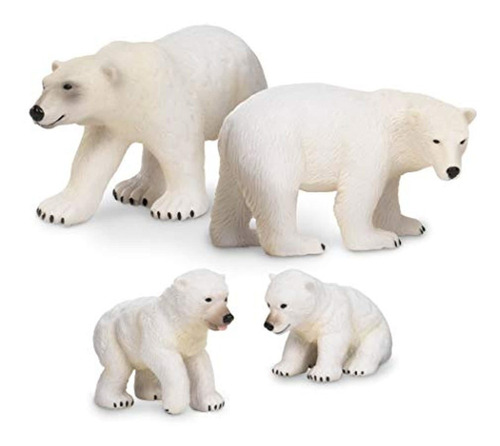 Familia De Osos Polares - Juguete Animal 