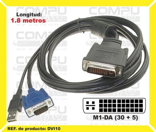 Cable M1 A Vga/usb (videobeams) Ref: Dvi10 Computoys Sas
