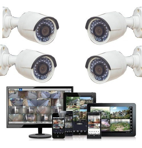 Imagen 4 de 10 de Kit Seguridad Cctv Dvr 4ch Full Hd 1080p 4 Camaras Hd P2p