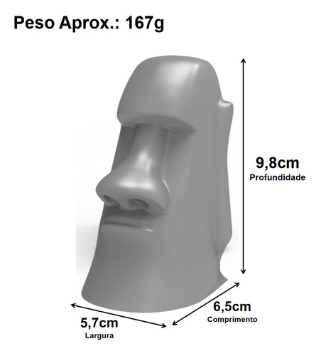 Forma Silicone Estatua Moai Cabeças Da Ilha De Pascoa Resina