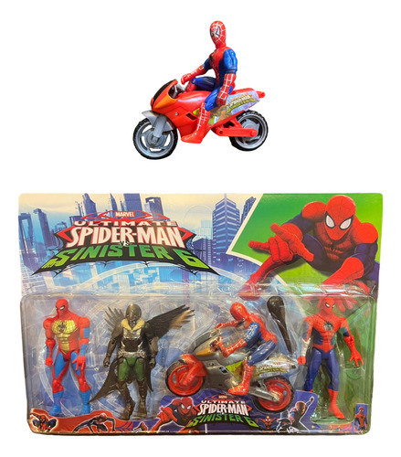 Cartela Aranha Moto E Abutre Vilão Bonecos.