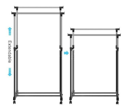 Rack Negro Doble Ajustable