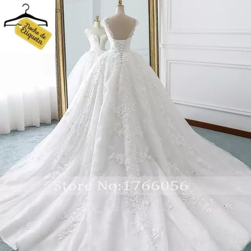 Imagen 2 de 5 de Vestido De Novia Corte Princesa Bordado Escote Corazon