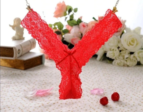 Imagen 6 de 6 de Sexy Tanga En Encaje Corte V Pack De 3 Pzas