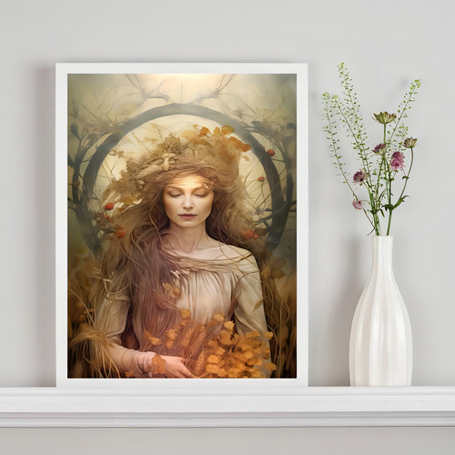 Quadro Decorativo Deméter- Deusa Da Agricultura 45x34cm