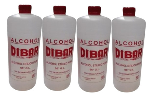 Alcohol Etílico 96° Tapa Roja Caja Con 12 Litros 