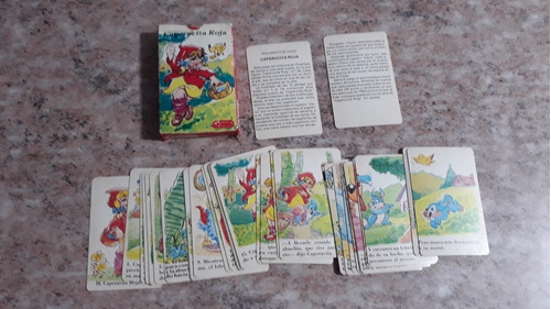 Cartas Caperucita Roja 31 Naipes. Retro. Muy Buen Estado. 