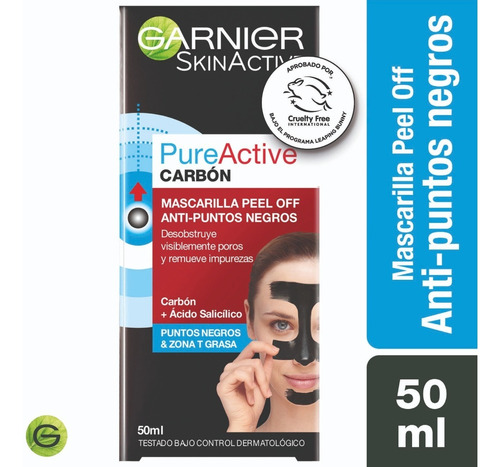 Mascarilla De Carbon Peel Off Skin Active Garnier