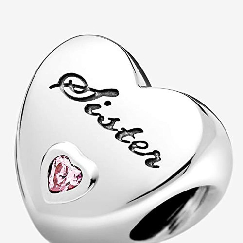 Joyería Hermana Amor Circonita Colgante En Plata