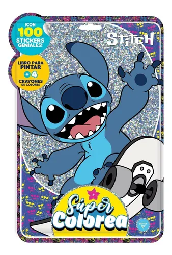 comprar Libro Para Pintar Infantil Super Colorea Stitch Con 100 Stickers Geniales Y Mas Editorial Vértice Para Mas De 4 Años