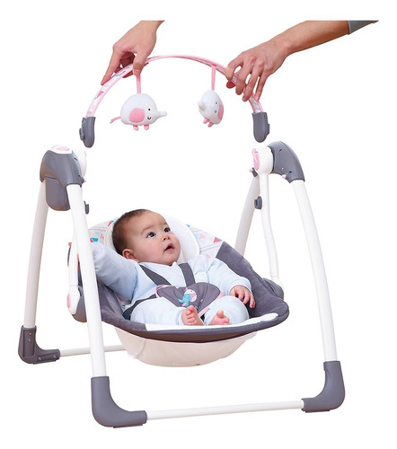 Mecedora Para Bebe Recien Nacido Plegable Con Velocidades 