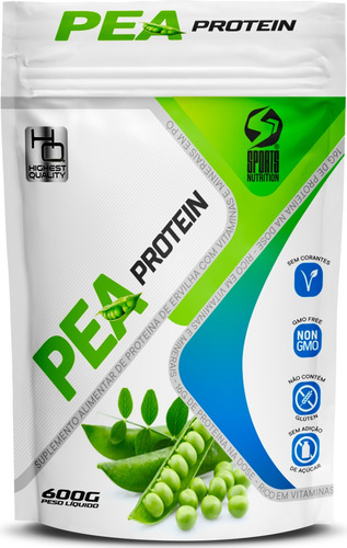 Pea Protein 600g Sabor: Cacau - Proteína De Ervilha Vegana Com Fórmula Exclusiva Contendo 16g De Proteína Por Dose E Rico Em Vitaminas - Zero Lactose