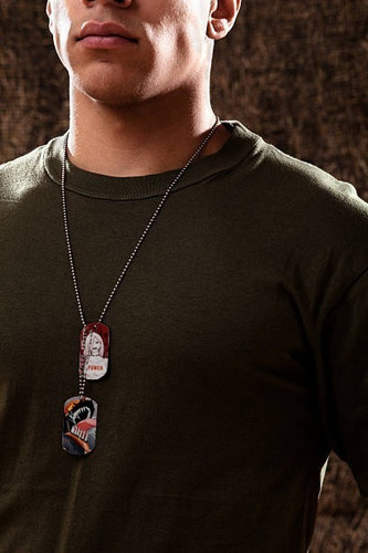 Plaquitas Militares Dogtags Aluminio Animé Con Cadena Collar