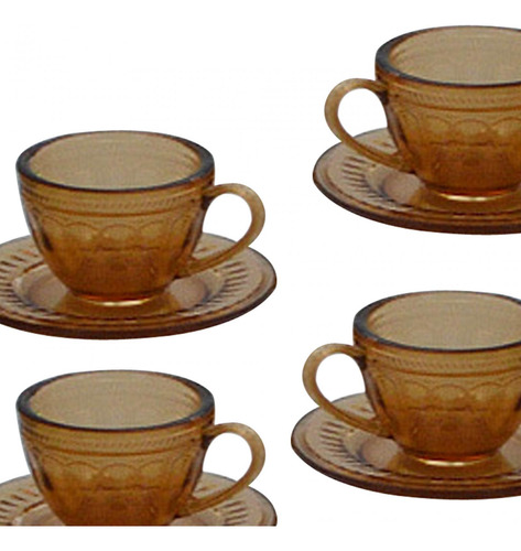 Juego De Tazas De Agua Y Té En Miniatura Para Casa Marrón