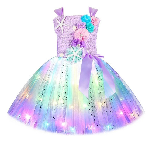 Vestido De Princesa Sirena Para Niñas  Fiesta Temática Oceán