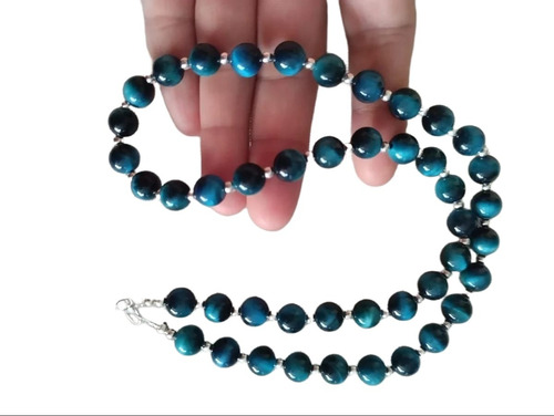 Collar Codificador Cs-45 Ojo De Tigre Azul, Códigos Sagrados