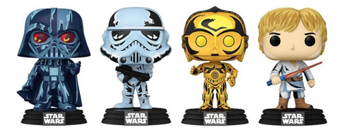 Funko Pop Star Wars Retro Series, paquete de 4 unidades, edición especial