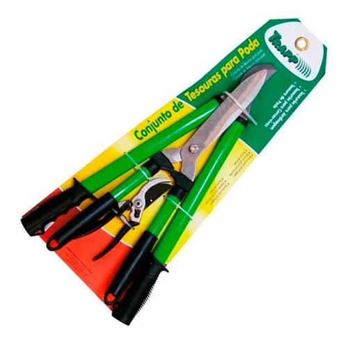 Imagem 2 de 5 de Conjunto De Tesouras Para Poda 3 Peças Ts-27002