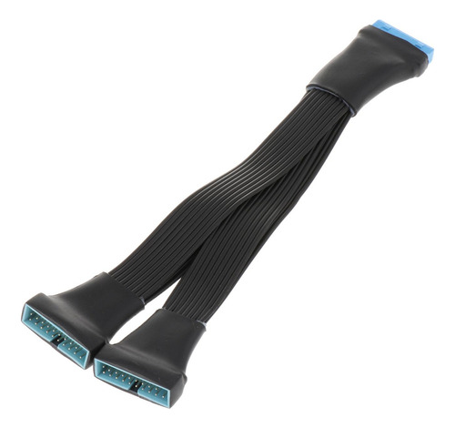 // Cabezal Usb De 19 Pines Macho 1 A 2 Puerto B 150 Mm